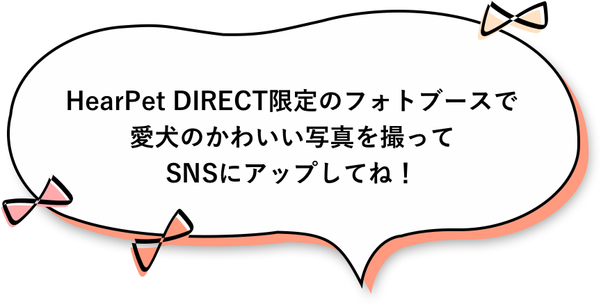 ペットバズフェスタの限定フォトブースで愛犬のかわいい写真を撮ってSNSにアップしてね！